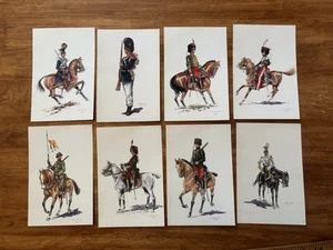 Illustration J Demart Militaria Set 8 Postkarten rahmbar Reitsport Ephemera - Bild 1 von 14