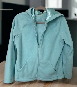 Carolyn Taylor Fleece Hoodie Womens Size Large Zip Up Jacket Pockets - Picture 1 of 9