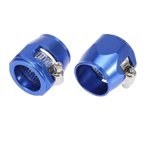 2Uds AN12 Hex Azul Coche Manguera Acabador Abrazadera Adaptador Montaje - Imagen 1 de 6