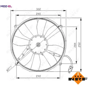 FAN ENGINE COOLING 47046 FOR M111.973/975 2.3L M 111.961 2.2L M111.920 1.8L 4cyl - Picture 1 of 9