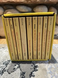 LITTLE HOUSE ON THE PRAIRIE Complete Series Box Set 9 Books Yellow 1971 Vintage - Picture 1 of 6
