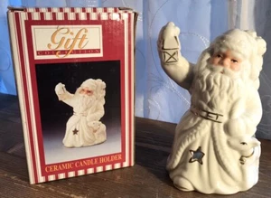 Gift Collection Ceramic Tea light Old World Santa Candle Holder Dolgencorp Inc - Picture 1 of 8