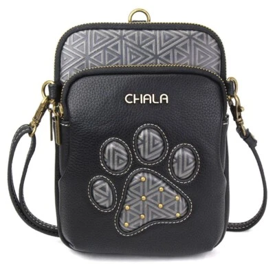 CHALA UNI CELLPHONE XBODY - PAW PRINT (Black) Dog Mom NWT - Image 1 of 4