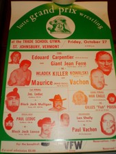 Andre the Giant Jean Ferre 1973 Grand Prix wrestling vintage poster (wwe wwf nwa