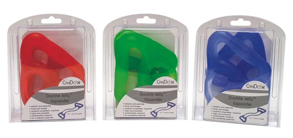  CanDo Jelly Expander Doble Ejercitador - Juego de 3 piezas (rojo, verde, azul) Foto 1 de 1