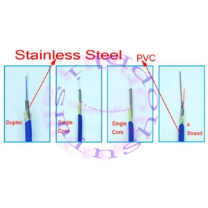 50M FC to FC Armored Cable SM 9/125 3.0mm Single Core Simplex Fiber Patch Cord - Afbeelding 1 van 1