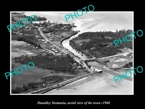 FOTO HISTÓRICA ANTIGUA 8x6 de Dunalley Tasmania vista aérea de la ciudad c1960 2 - Imagen 1 de 1