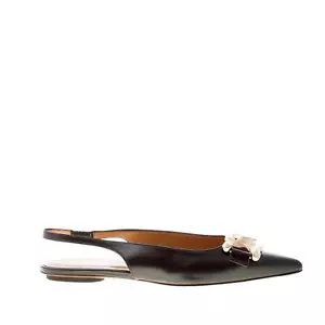 TOD'S scarpe donna Ballerina slingback pelle nero catena oro XXW10K0FQ40BSSB999 - Imagen 1 de 7