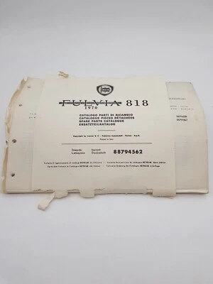 Manuale officina Lancia Fulvia 818 aggiornamento catalogo parti di ricambio 1974 - Immagine 1 di 4