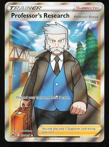 POKEMON TCG CROWN ZENITH PROFESSOR'S RESEARCH PROFESSOR ROWAN 150/159 NEAR MINT - Picture 1 of 2