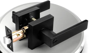 Probrico Sichtschutz Türgriffe schwarz, Sichtschutz Türhebel innen für Schlafzimmer - Bild 1 von 6