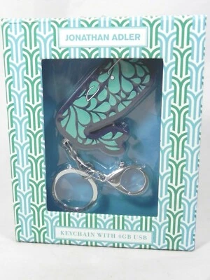 Jonathan Adler钥匙扣带4GB USB文件存储鲸鱼蓝色礼品盒 — 第 1/4 张图片