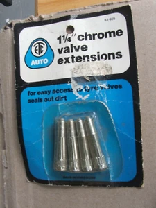 # CHROME TYRE TUBE VALVE EXTENSIONS WITH DUST CAPS # - Picture 1 of 1
