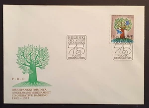 Finland Stamps 1977 First Day Cover Co-operative Banking Unaddressed (w) - Picture 1 of 2