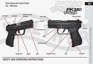 Walther PK380 380 Pistol Owners Instruction and Maintenance Manual - Bild 1 von 1
