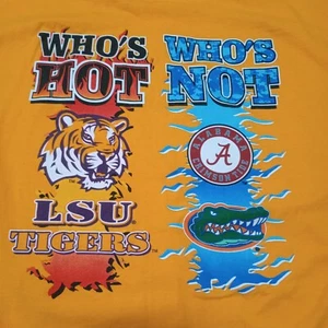 Vintage LSU Tigers T Shirt Tee Sz L NCAA College Football 90s Double Sided - Picture 1 of 8