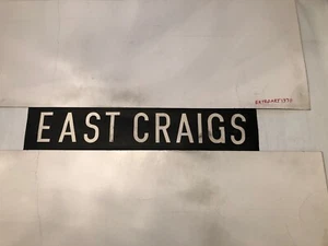 Edinburgh 212 Vintage Linen Destination Bus Blind 1975 29” - East Craigs - Picture 1 of 5