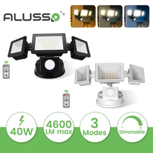 40W LED Security Light Remote Control Outdoor Floodlight PIR Sensor Wall Lamp - Picture 1 of 15