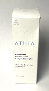 ATHIA Radiance Renewal Serum Collagen Boosting Gel 0.5oz ALL NATURAL INGREDIENTS - Picture 1 of 5