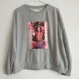 Streetwear Society Sweatshirt Sweater Women M Gray Diana Ross Round Neck Boxy