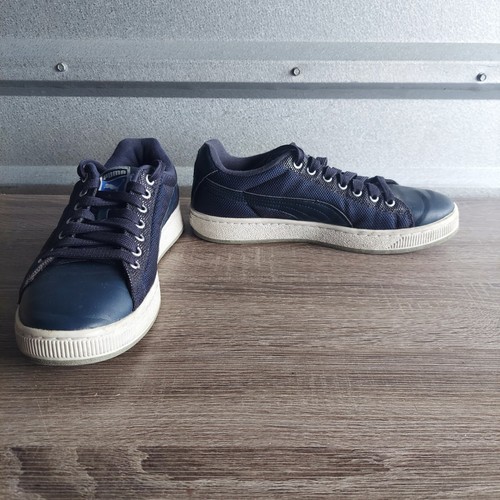 Scarpe da sneaker da uomo blu navy Puma Basket taglia 9