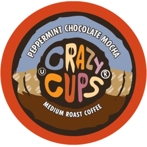 Crazy Cups Peppermint Chocolate Mocha Coffee 22 to 110 Keurig Kcup Pick Any Size - Picture 1 of 4
