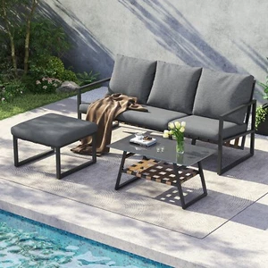 Gartenmöbel Sitzgruppe Lounge Set Garten Garnitur Terrasse Gartenset Tisch Set - Bild 1 von 13