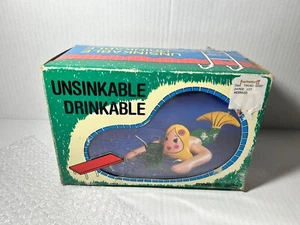 VTG Mermaid Pool Float Unsinkable Drinkable Inflatable Majestic Gifts Floatie - Picture 1 of 4