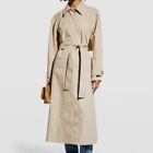 $3298 Lafayette 148 Women's Beige Kent Belted A-Line Trench Coat Size Small