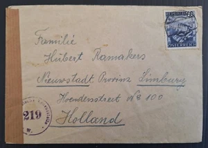 SCARCE 1947 Austria Censor Cover ties 60Gr stamp Vienna to Holland - Picture 1 of 2