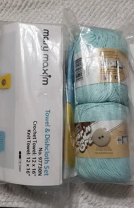 ๐งถ Kit set asciugamani e tovaglie Mary Maxim - modello + filato + bottone - stile #97730 - Foto 1 di 1