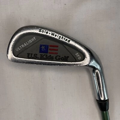 US Kids Golf Ultralight SFD Sole-Weighted 6 Iron Graphite Shaft Needs Grip Green - Image 1 of 4