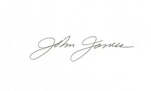 New York Yankees / Los Angeles Angels JOHN JAMES autographed 3x5 Index Card - Picture 1 of 1