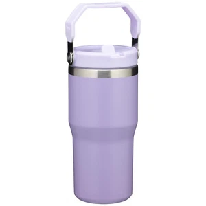 Hydrate Double Wall Drinking Tumbler With Flip Straw & Handle 550ml - Lilac - Picture 1 of 7