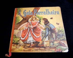 VINTAGE PORTUGUESE BRAZILIAN CINDERELLA BOOK~"A GATA BORRALHEIRA" - Imagen 1 de 10