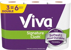 Viva Signature Cloth Paper Towels, 3 Double Rolls, 86 Sheets per Roll - Picture 1 of 9