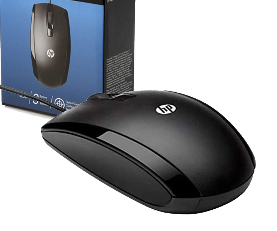 HP USB Comfortable Corded Optical Wired Mouse for Window 11 10 8 Notebook Laptop - Image 1 of 4