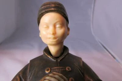 Antique China Chinese Man Figurine with Ivorine Face Hand - Image 1 of 4