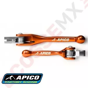 KTM APICO SNAP BACK CLUTCH & BRAKE LEVERS ORANGE SX125 SX150 SX250 2016-2025 - Picture 1 of 2