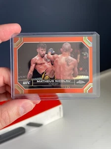 Matheus Nicolau Orange Refractor /25 - 2024 Topps Chrome UFC #128 - Picture 1 of 2