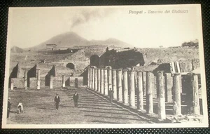 Vintage Postkarte Vulkan Italien - Pompeji RPPC - Bild 1 von 2