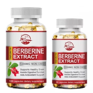 BERBERINE Capsules 1200mg × 60/120 Capsules | Blood sugar Cardiovascular Support - Bild 1 von 11