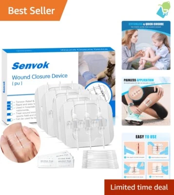 Extra Large Butterfly Bandages - 4 Pcs Wound Closure Strips for Emergency Care - Image 1 of 4