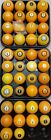 #1 Pool Ball FROM $8 SHIPPED,1500 VINTAGE, ANTIQUE BILLIARD BALLS Clay, Aramith