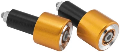 BikeMaster Anodized Aluminum Billet Bar Ends - Gold Motorcycle Street Bike - Image 1 of 4