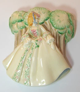 Art Deco  Clarice Cliff Lady Anne Wall Pocket Flower Vase c1930s Excellent - Picture 1 of 8