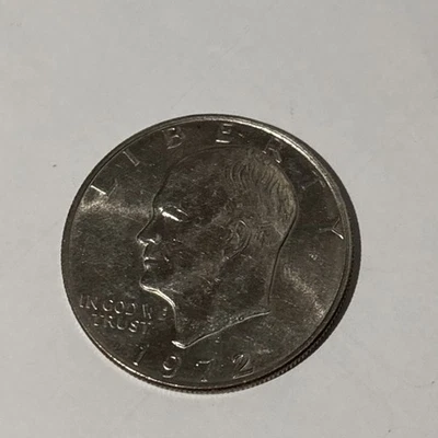 Moeda Eisenhower 1972 D um dólar Liberty Flying Eagle rara autêntica - Imagem 1 de 4