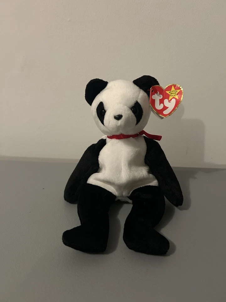 TY Beanie Baby - FORTUNE the Panda Bear (8 inch) - MWMT's Stuffed Animal Toy - Image 1 of 1