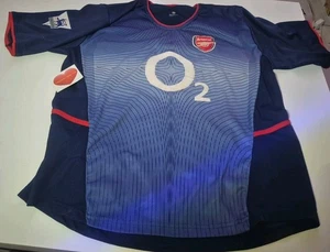 ⚽️ Arsenal Jersey Adult Large 2002-2004 Away Shirt Nike O2 Blue Vintage - Imagen 1 de 7