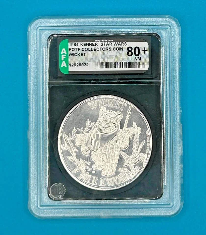 Moneda de colección Star Wars POTF Wicket The Ewok 1985 Kenner AFA 80+ Foto 1 de 1